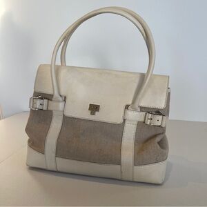 Lambertson Truex Leather and Canvas Bag